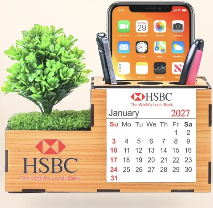 Planter Calendar Desk Set