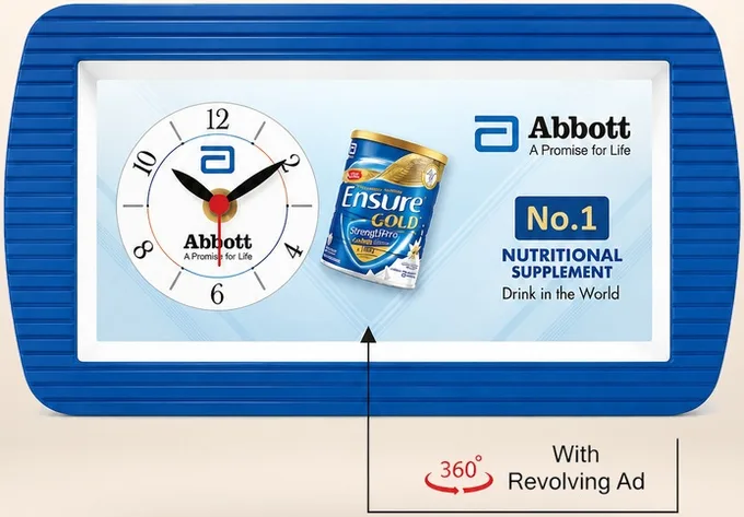 Revolving Ad Clock